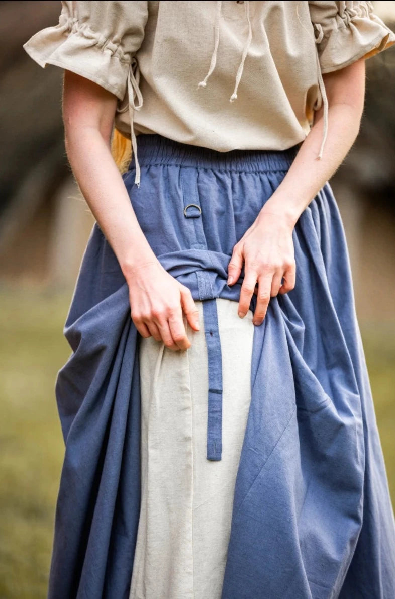 Rok Annora - 2-Laags Blauw en Crème